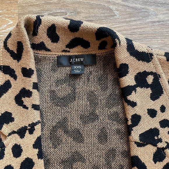 J. Crew leopard print sweater blazer - Picture 2 of 2